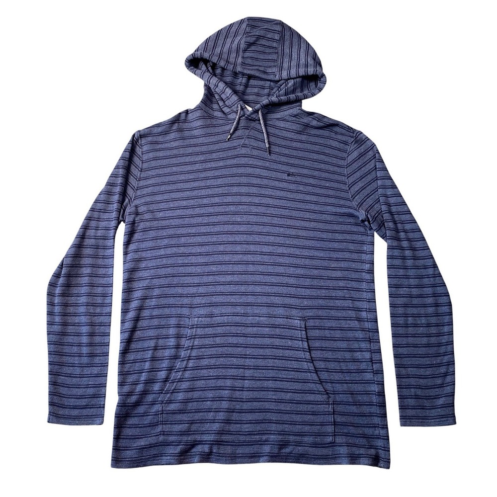 Quiksilver Ocean Surface Hoodie Mens Size XL Blue Striped Ribbed NWT New